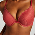 Marine Padded Underwired Push-Up Bra, Red