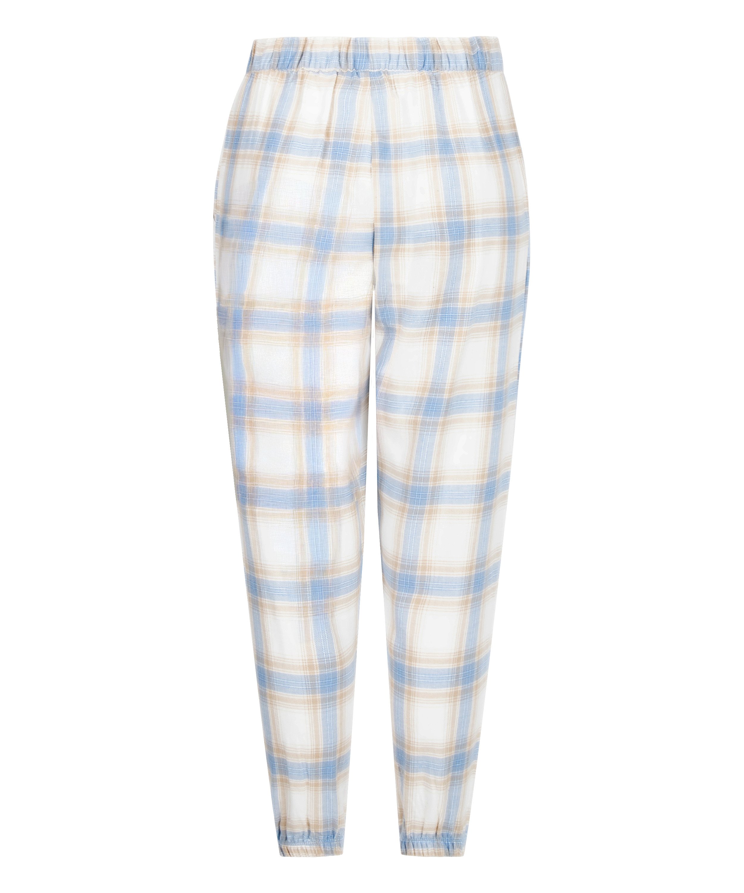 Petite Twill Check Pyjama Pants, Blue, main