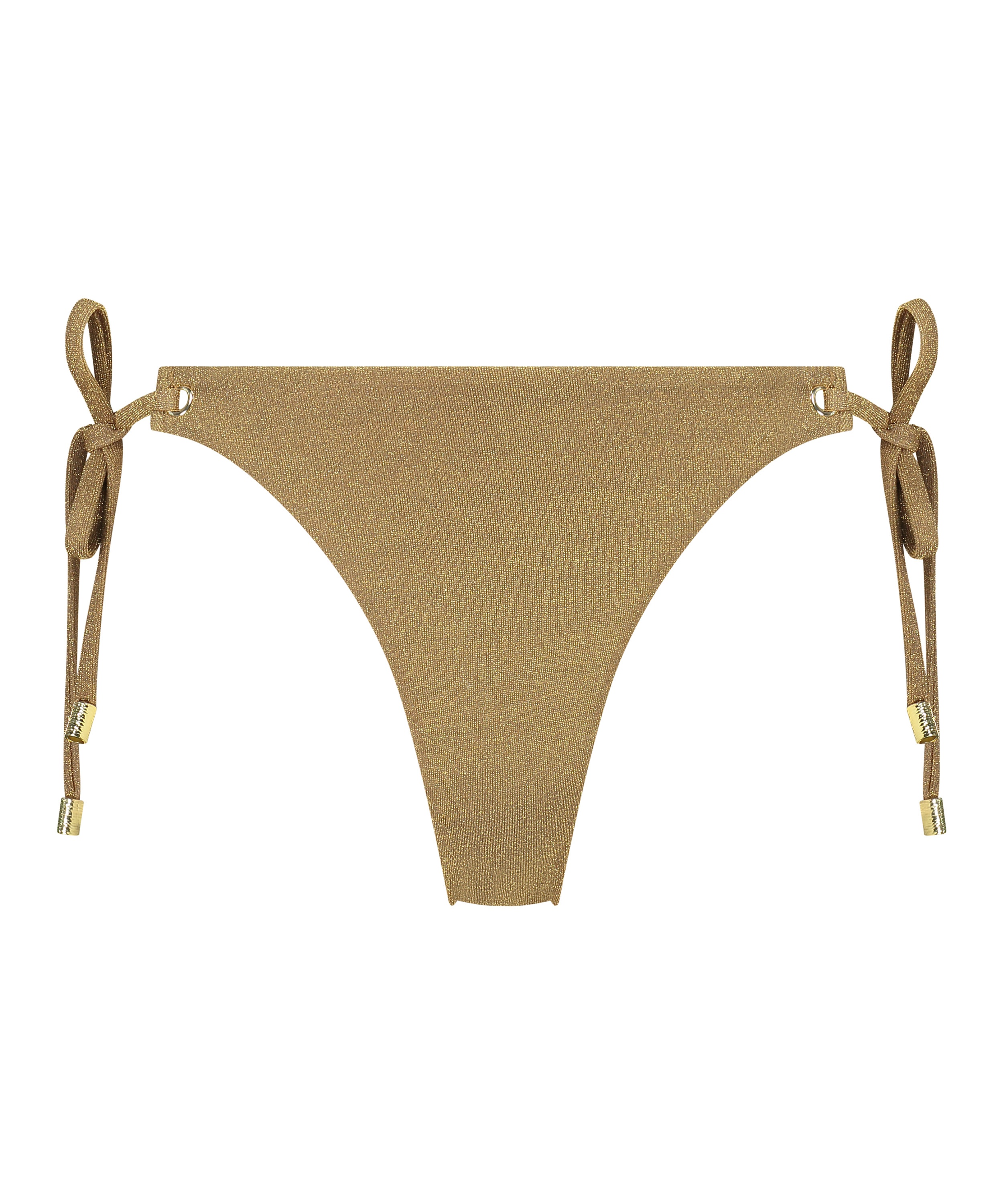 Goldie Shimmer Cheeky Tanga Bikini Bottoms, Yellow, main