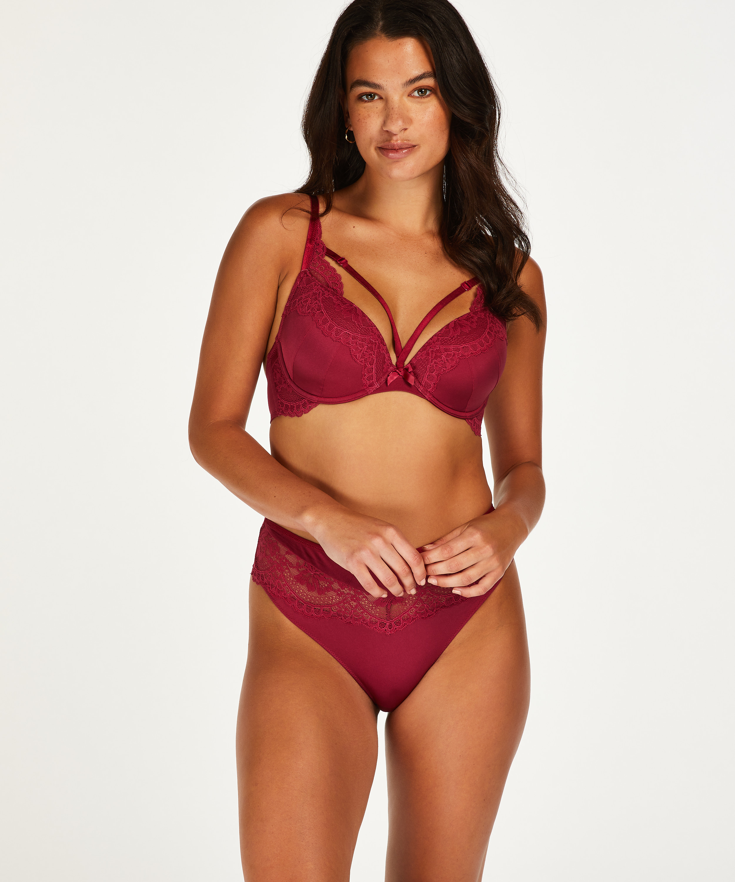 Georgia Padded Underwired Bra, Red, main