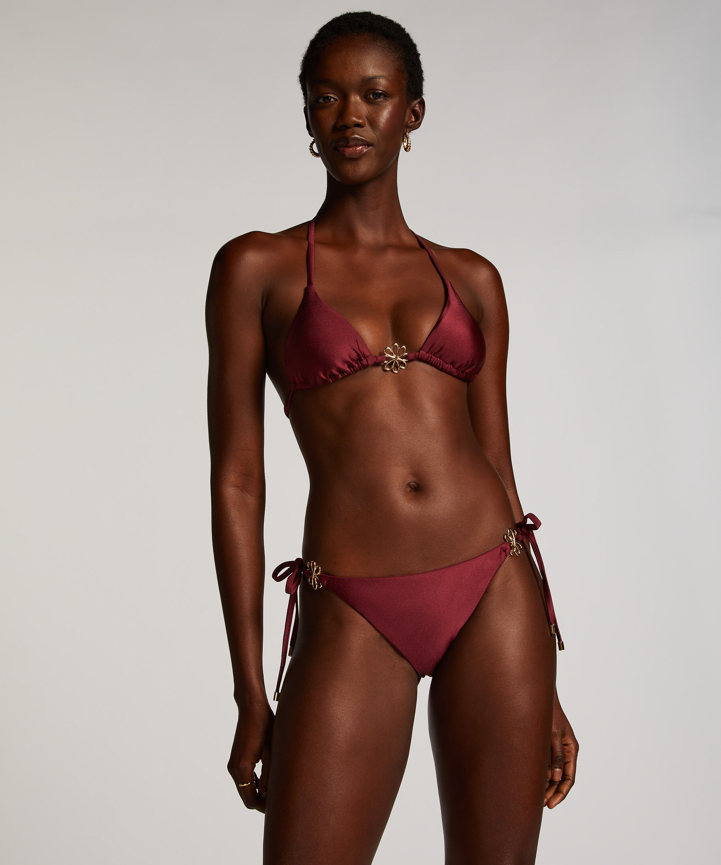 Yucatan High-Leg Bikini Bottoms, Red Yucatan High-Leg Bikini Bottoms, Red
