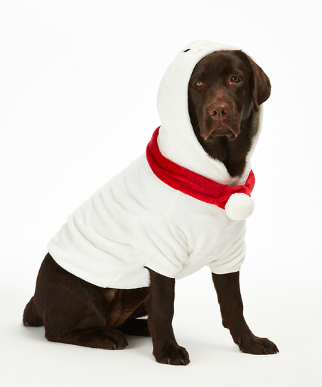 Dog's Fleece Onesie, White