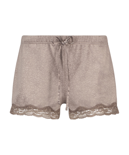 Velvet Lace Shorts, Brown