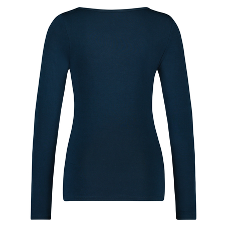 Top V-neck long sleeves, Blue