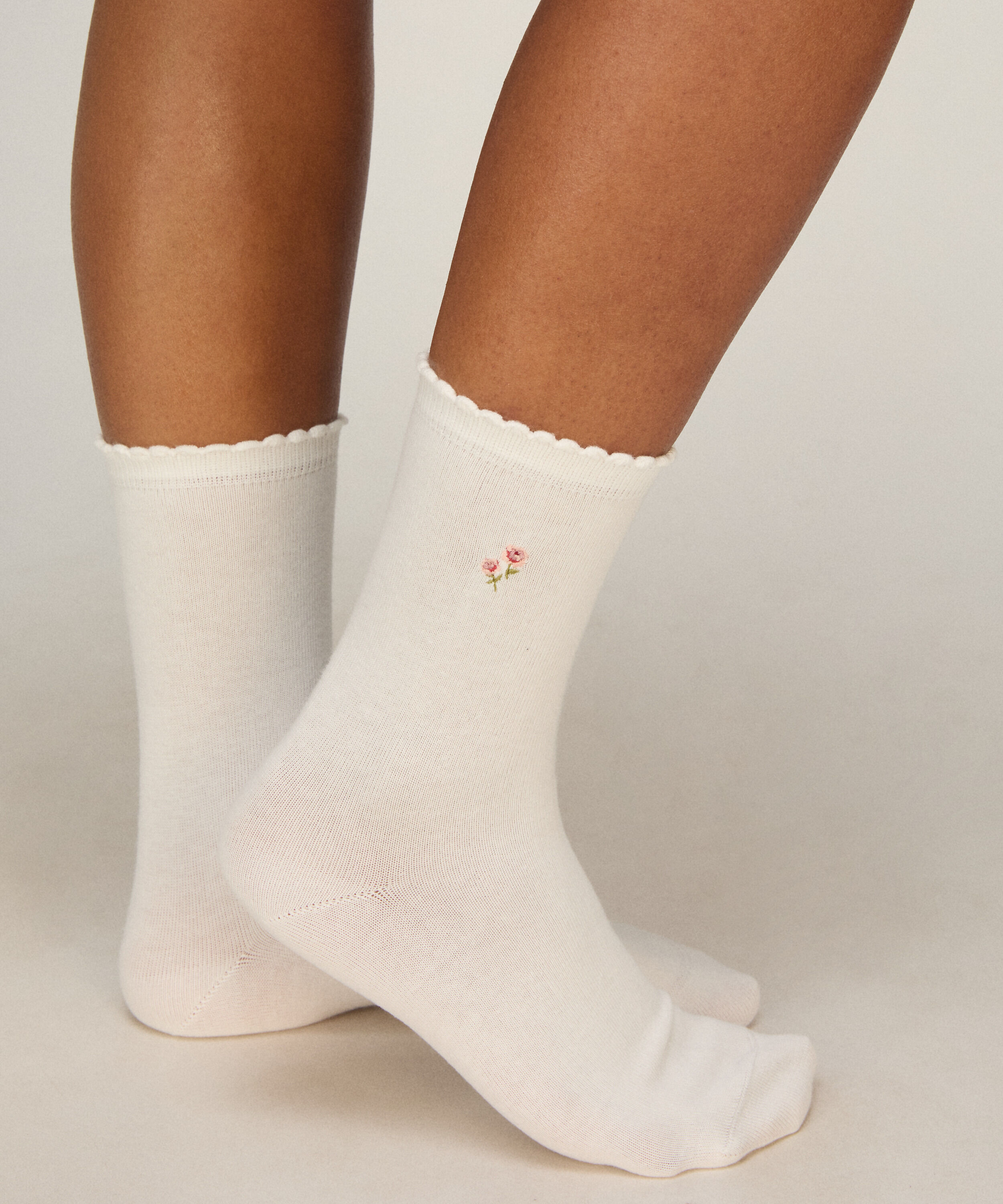 3 Pair Cotton Flower Socks