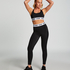 HKMX The Crop Logo Sports Bra Level 1, Black
