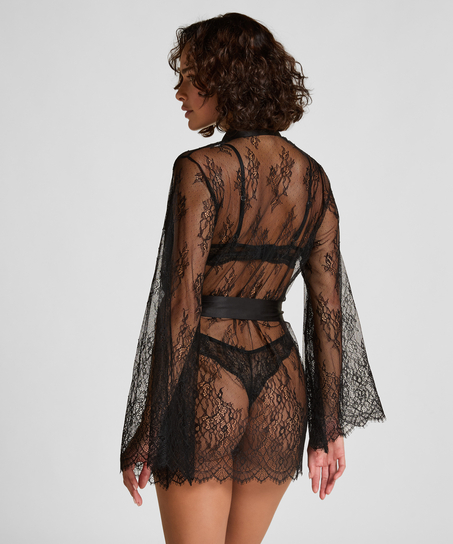 Kimono Allover Lace, Black