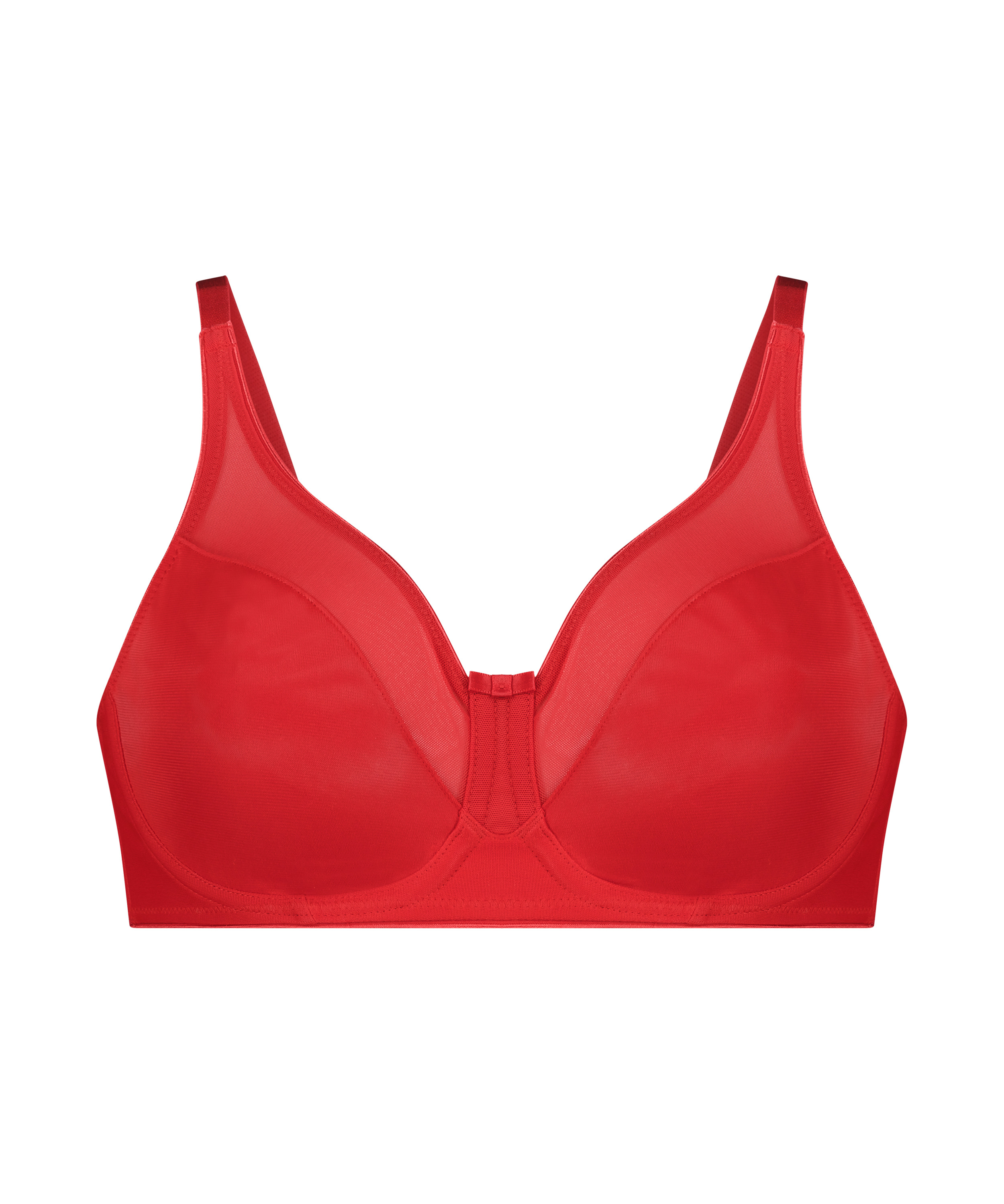 Nina Non-Padded Underwired Minimizer Bra, Red, main