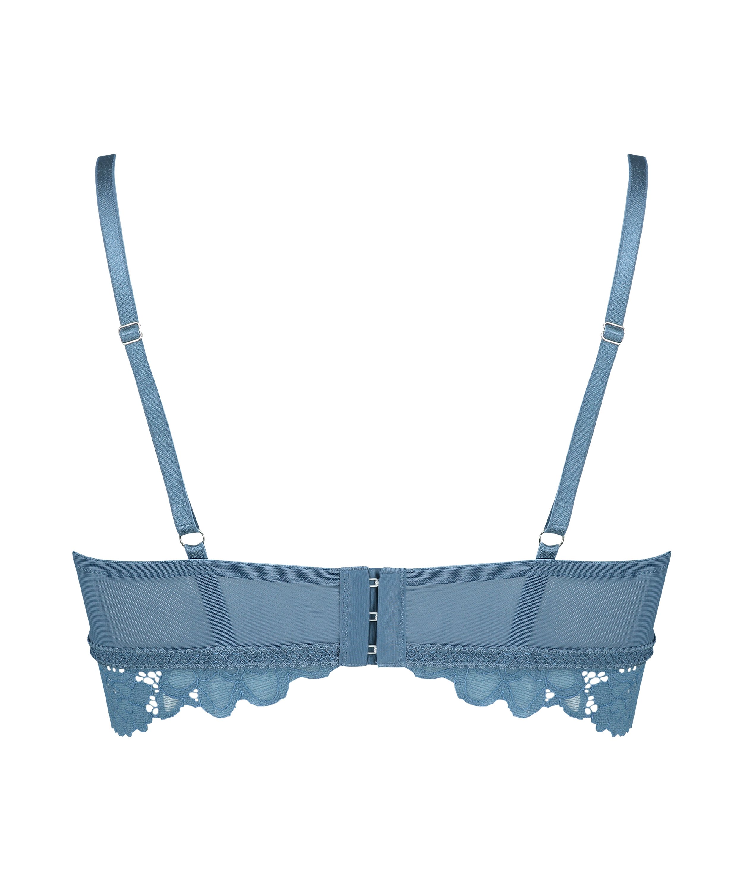 Shiloh Padded Non-wired Longline Bra, Blue, main