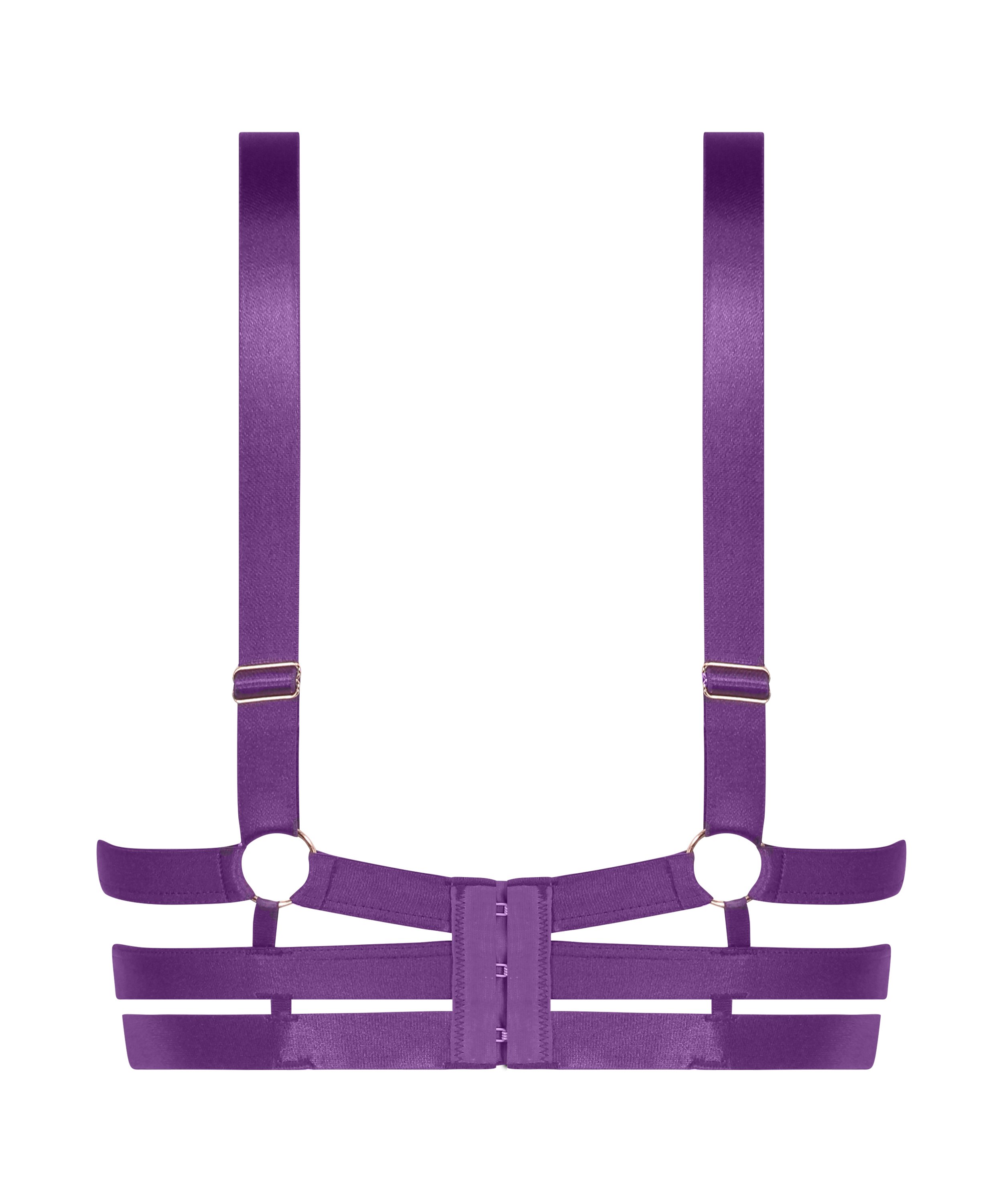 Sadie Non-Padded Underwired Longline Bra, Purple, main