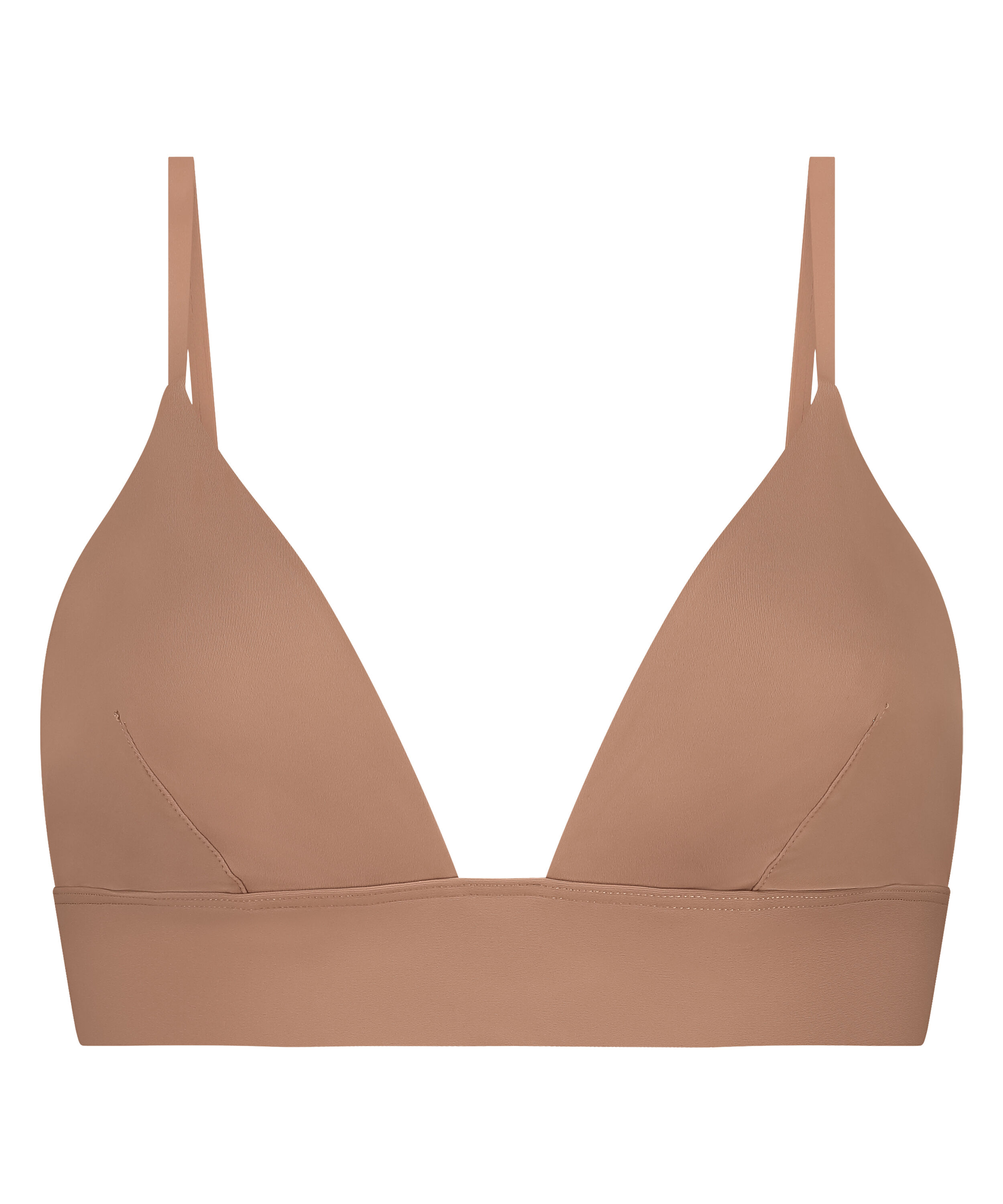 Smooth Triangle Bralette, Brown
