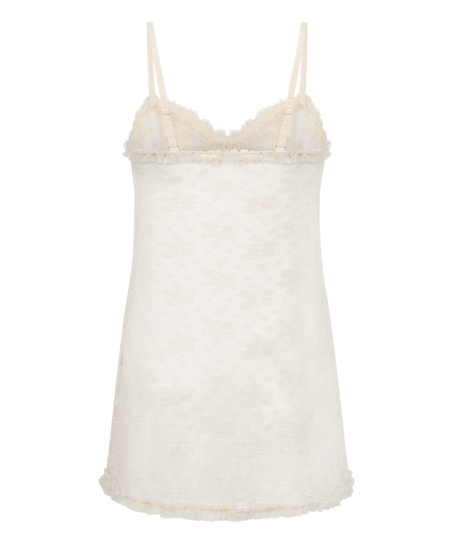 Darcy Slipdress Allover Lace, White