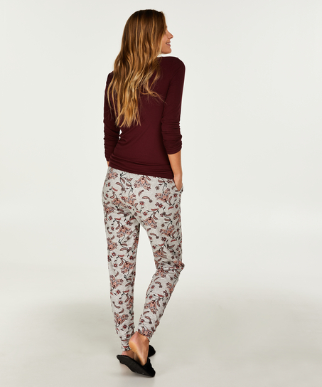 Loose-fitting Pajama Pants, Grey