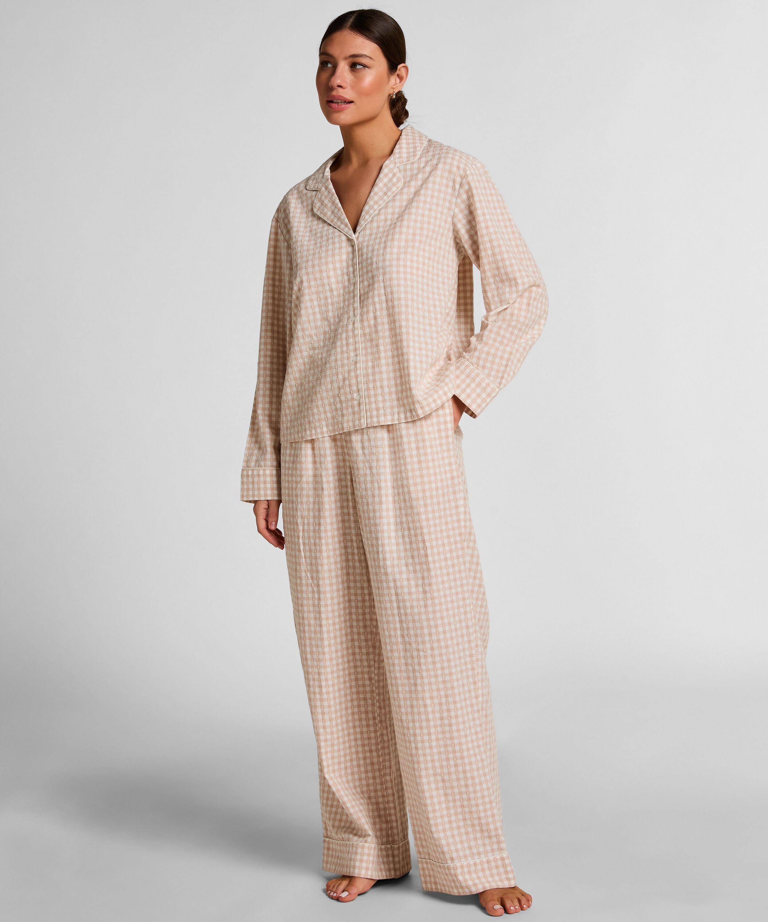 Dobby Pyjama Jacket Woven Cotton