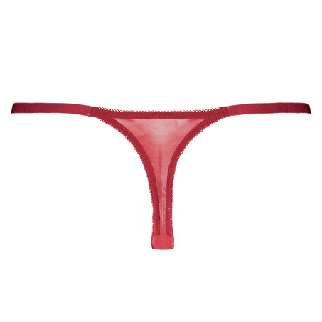 Thong Embroidered, Red