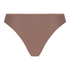 Lace Back Invisible Thong, Brown