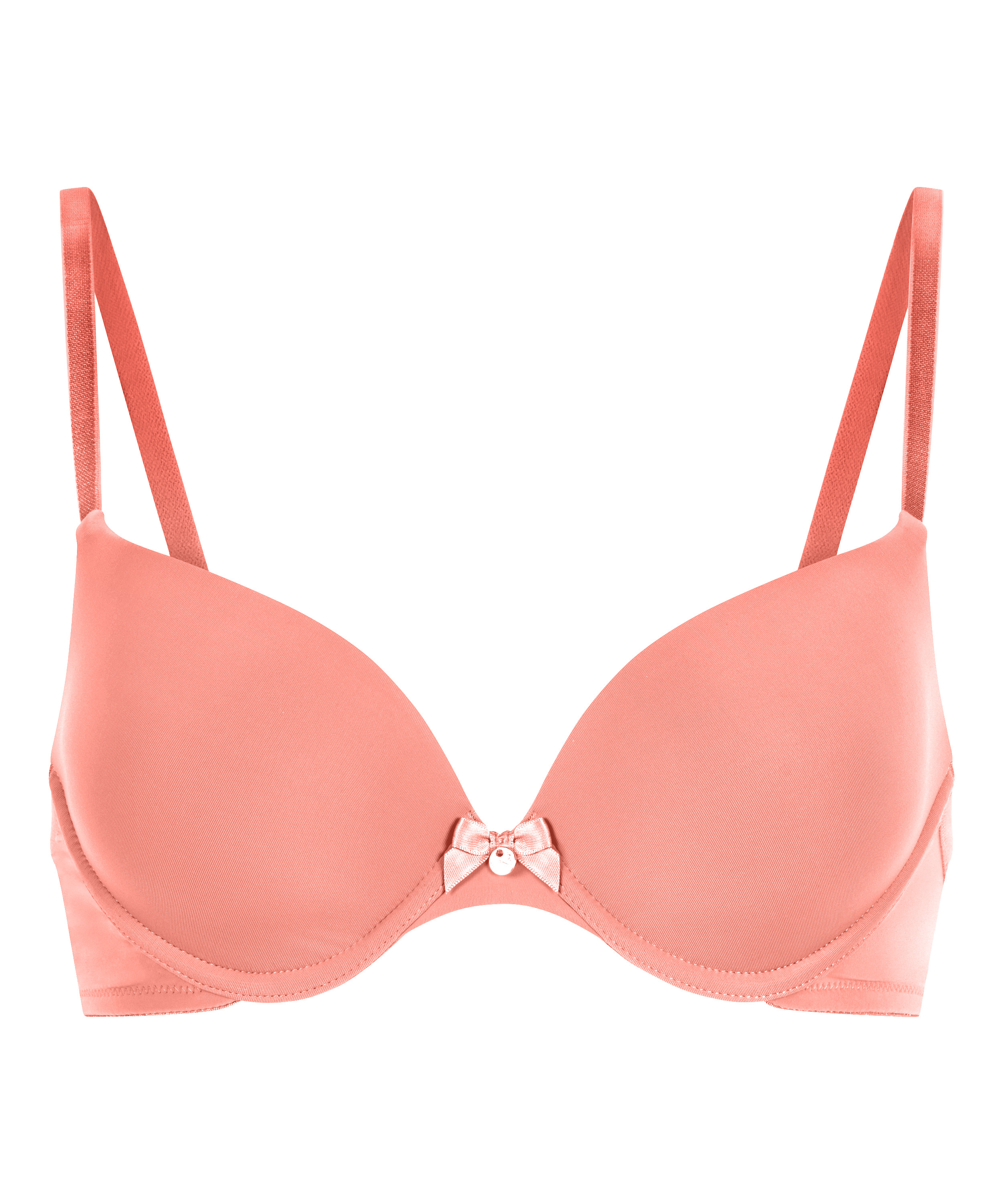 Plunge Padded Underwired Bra, Pink, main
