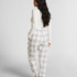 Petite Twill Check Pyjama Pants, Blue