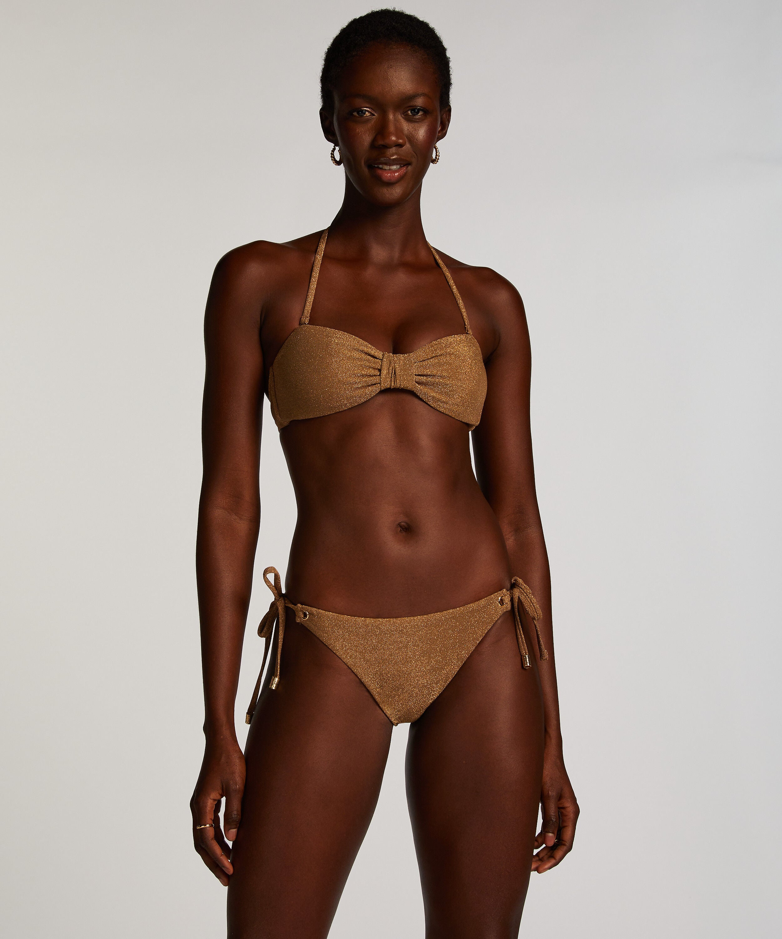 Goldie Shimmer Bandeau Bikini Top