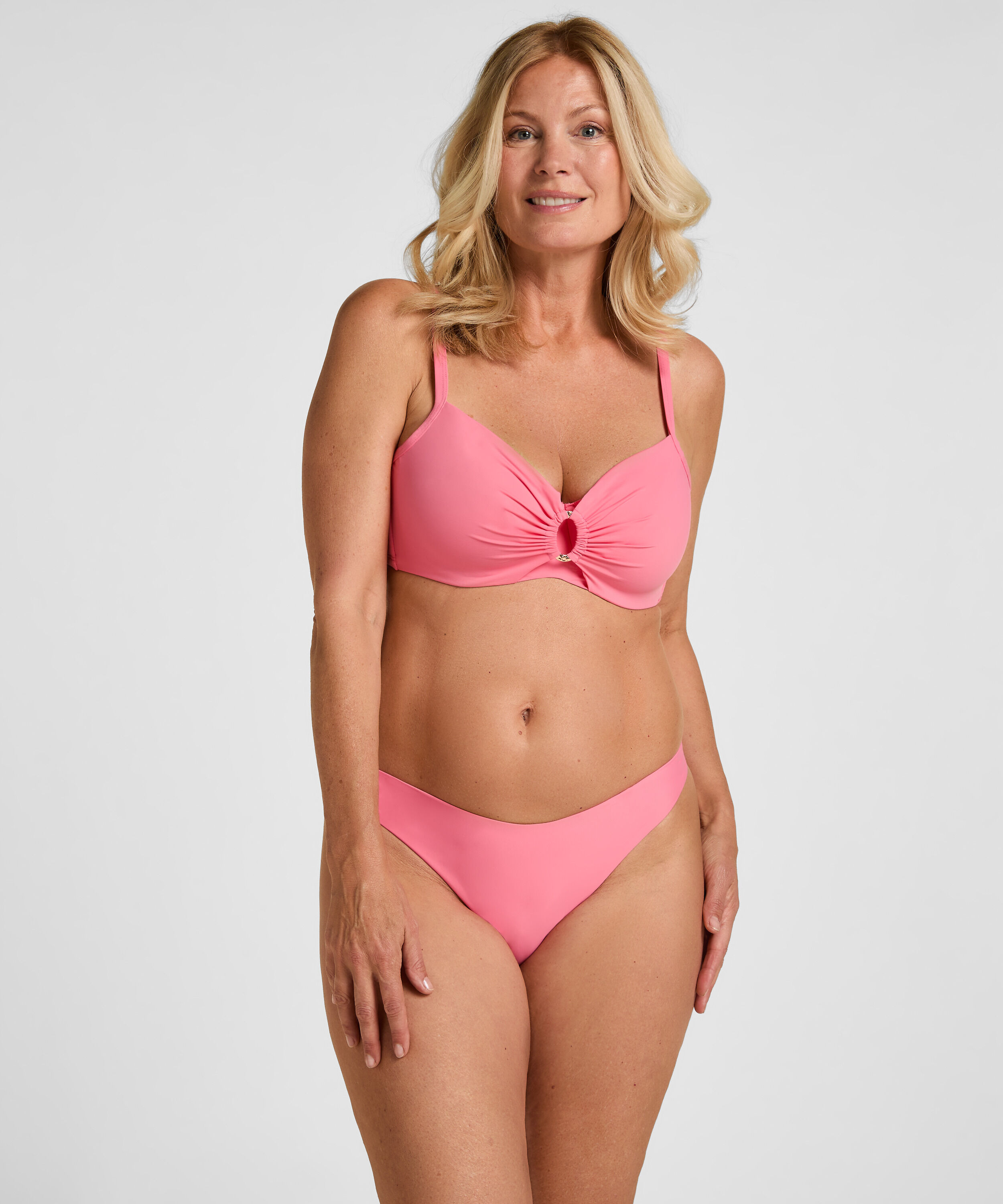 Highleg Bikini Bottom Luxe, Pink