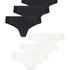 6 Pack Invisible Thongs, White