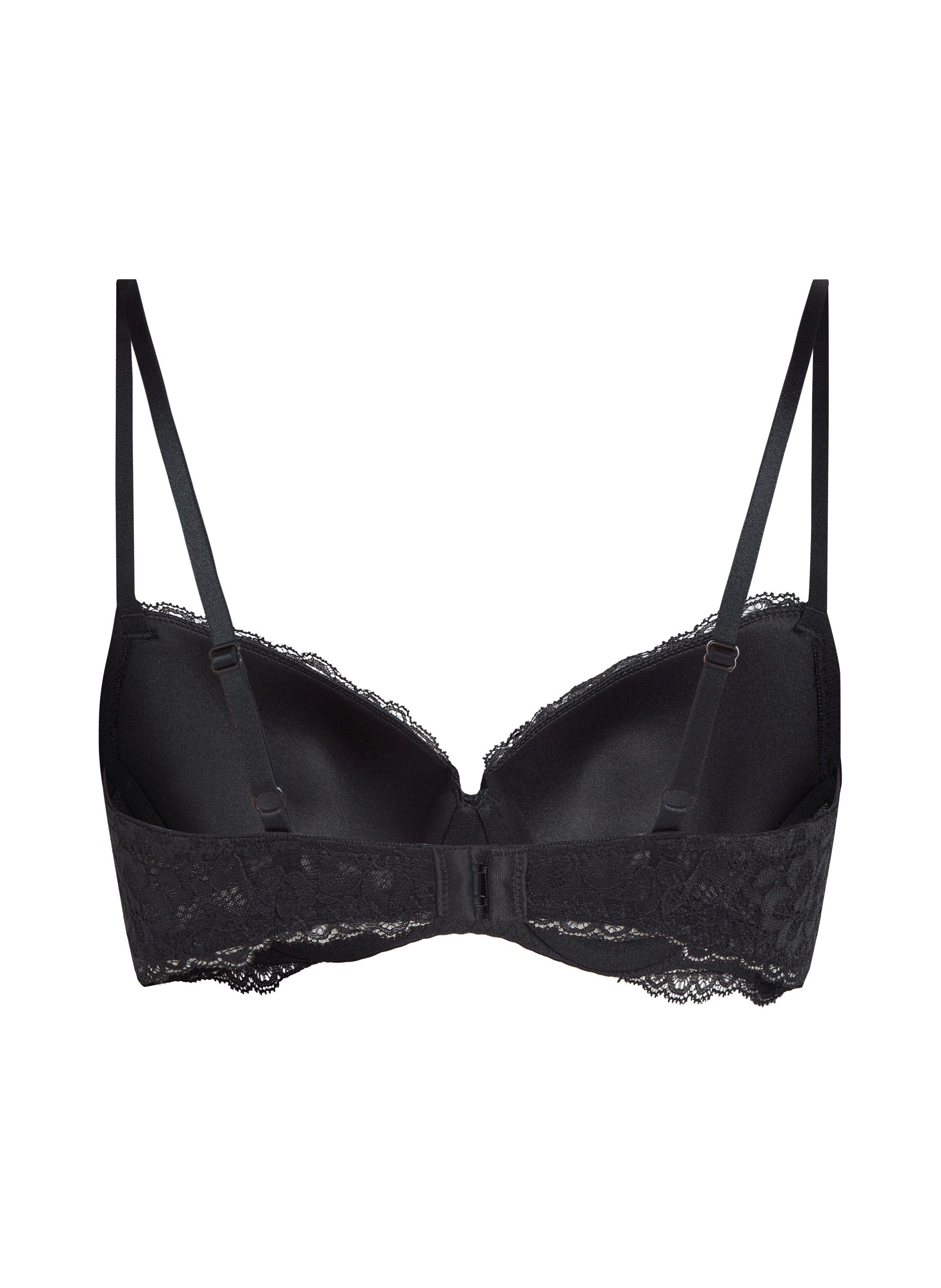 Marine Padded Underwired Bra, Black, main