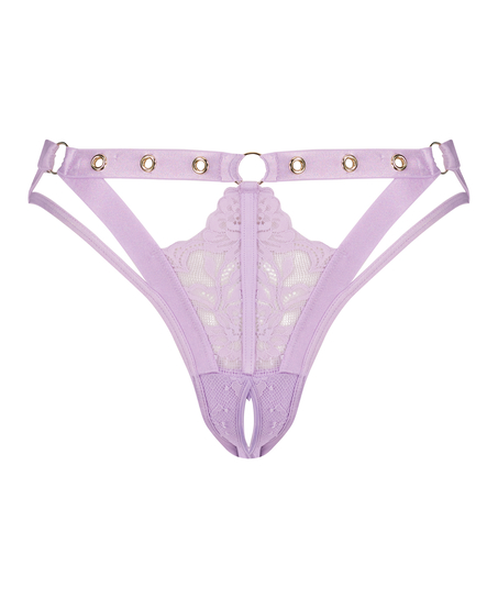 Sadie Open Crotch Brazilian, Purple