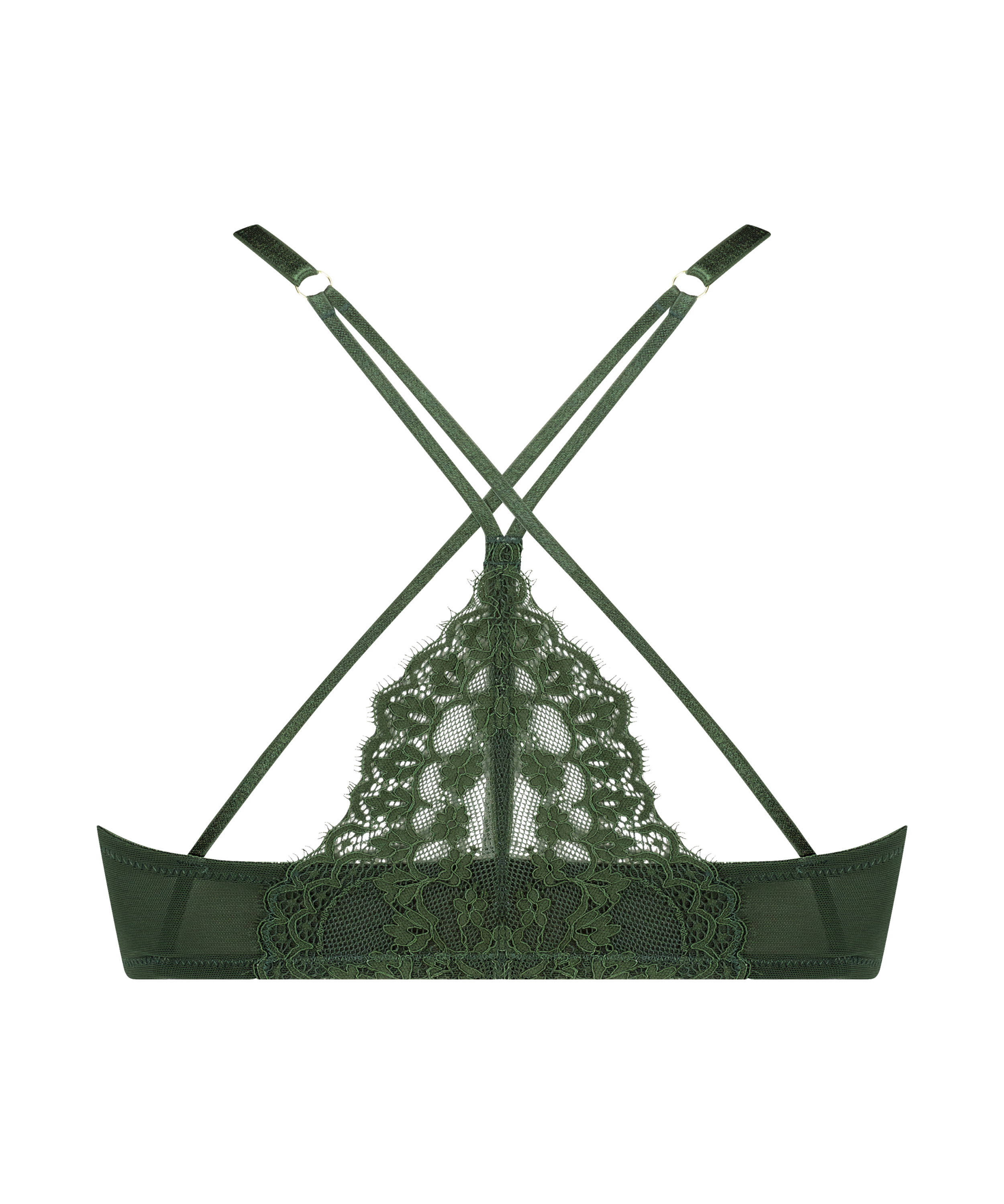 Miley padded push-up underwired bra, Green, main