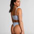 Dianne High Leg Thong, Blue