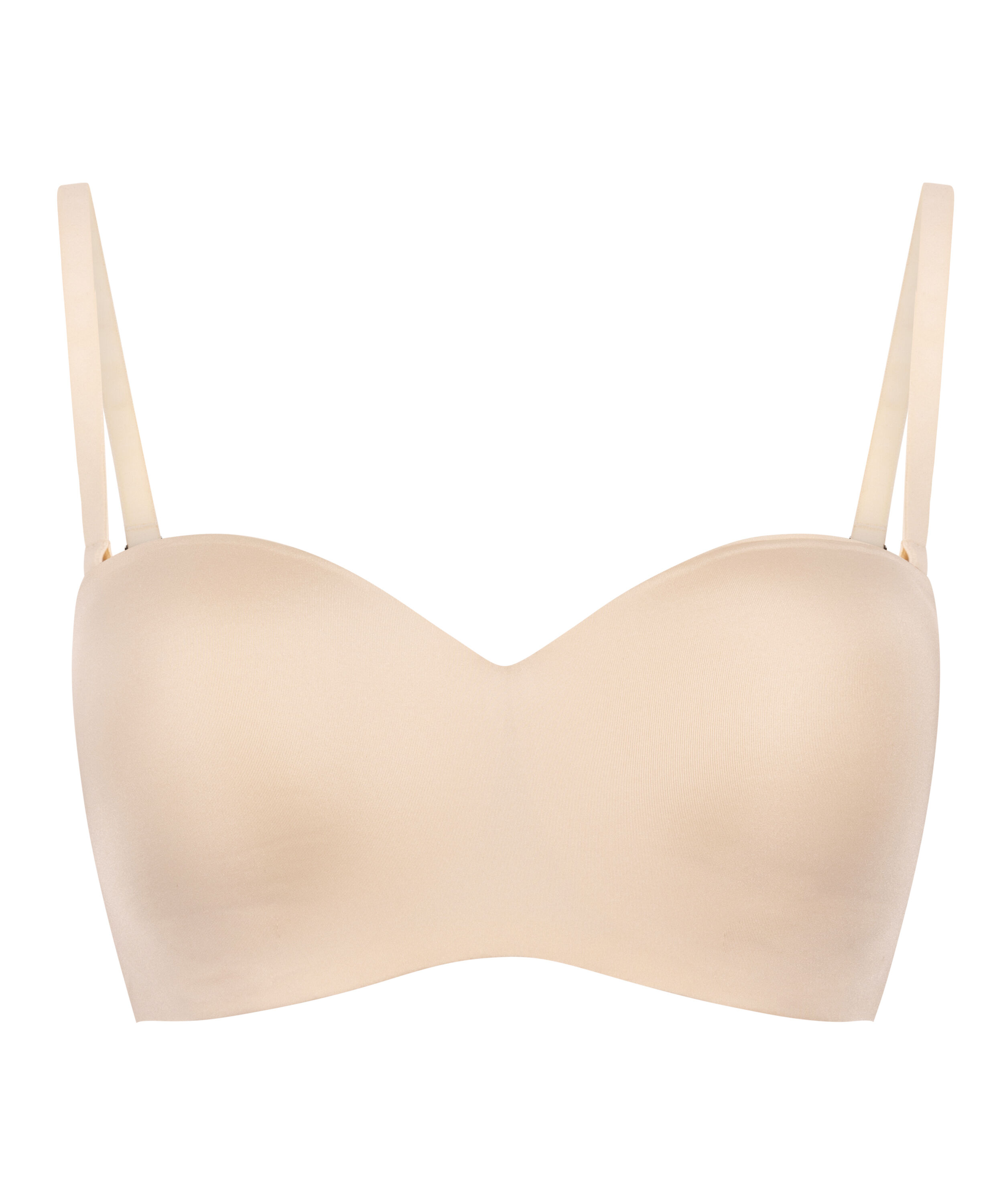 Smooth Padded Underwired Strapless Push-Up Bra, Beige