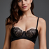 Elsa Padded Strapless Underwired Bra, Black