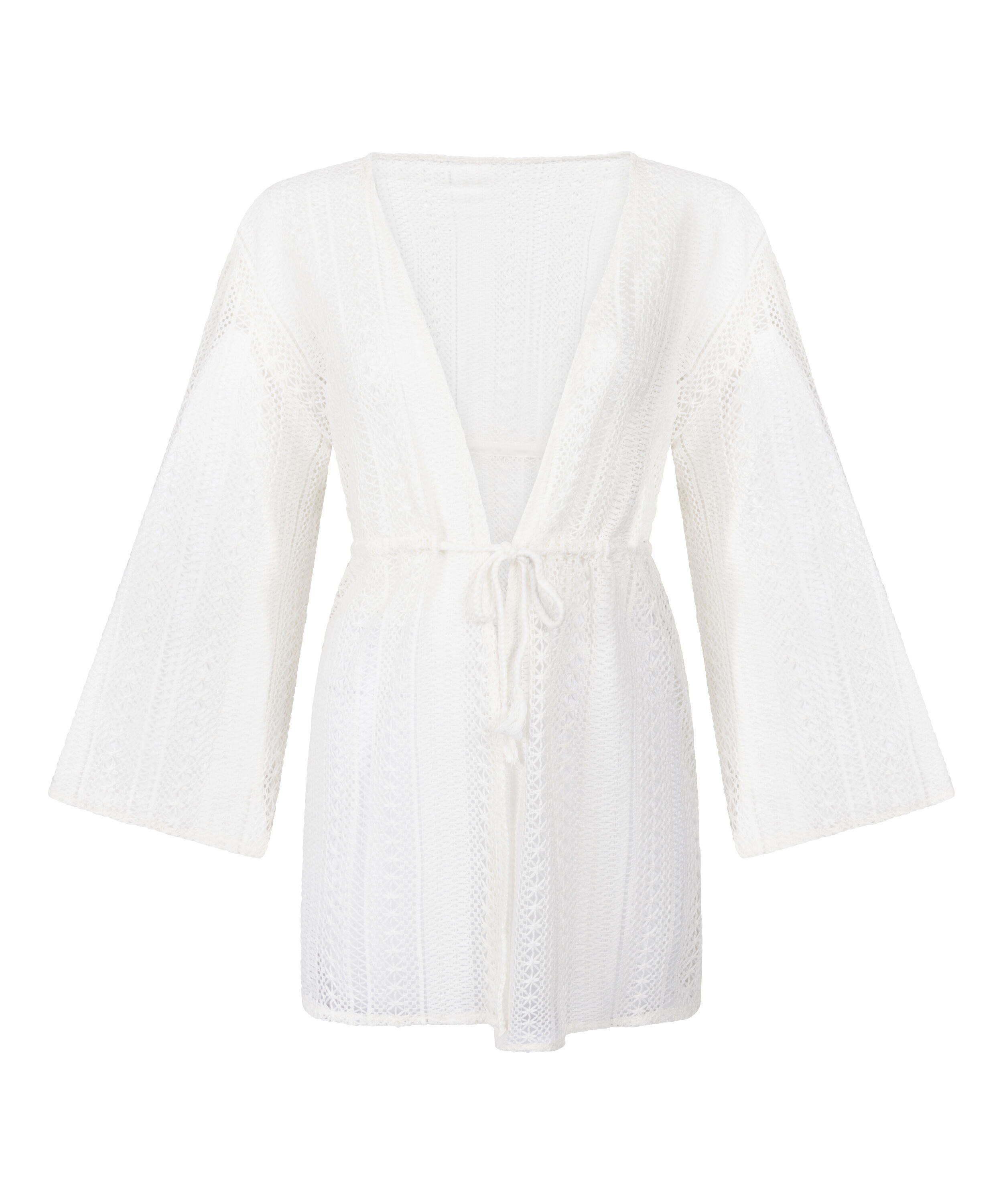 Beach Crochet Kaftan, White