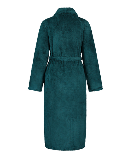 Fleece Bathrobe, Blue