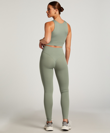 HKMX High waisted seamless sport legging, Green