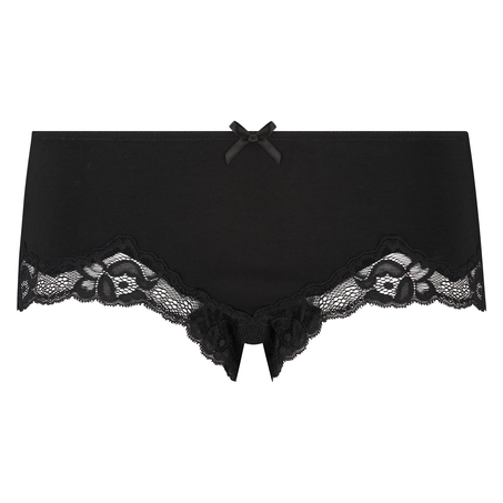 Secret Lace boxers cotton, Black
