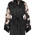 Bloom Satin Kimono, Black