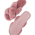 Fake Fur Sliders, Pink