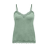 Velours Lace Cami Top, Green