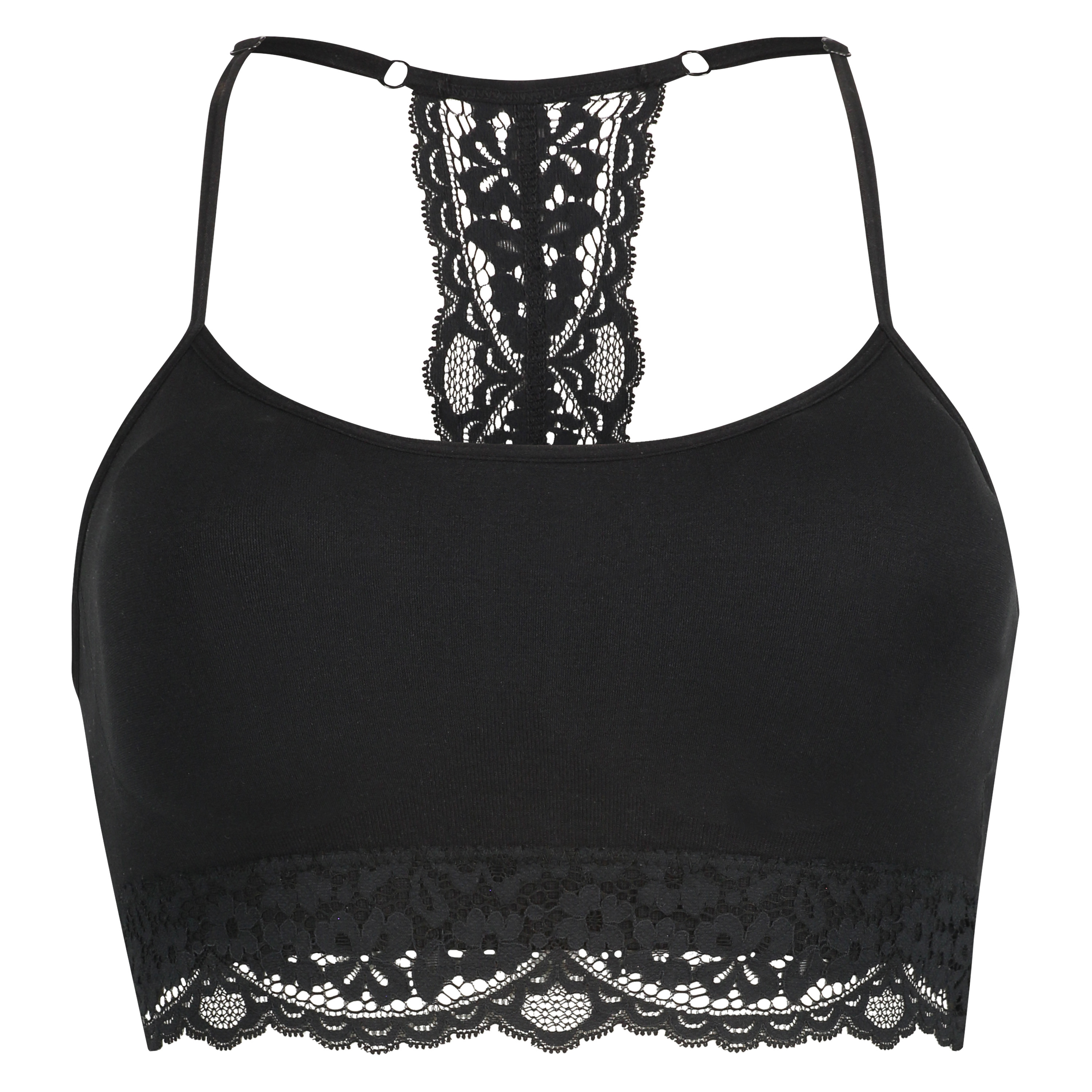 Marine seamless bralette, Black, main