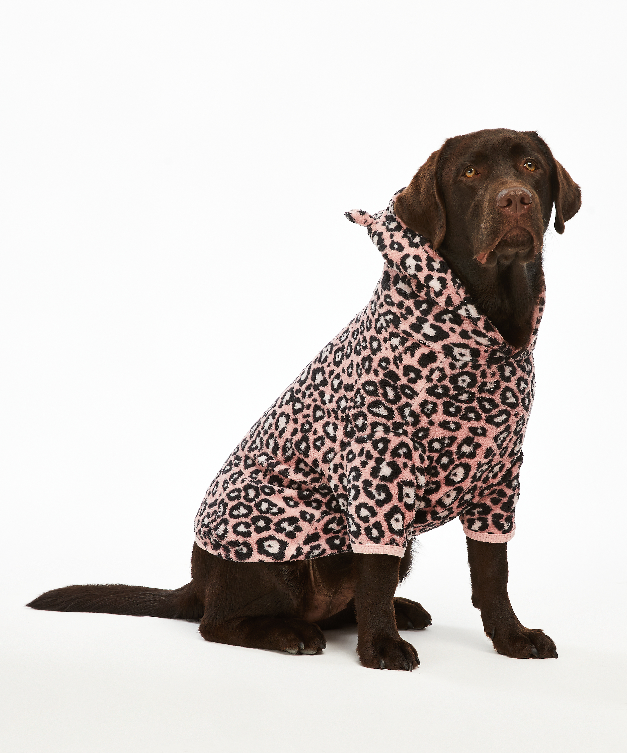 Dog's Fleece Onesie, Pink, main