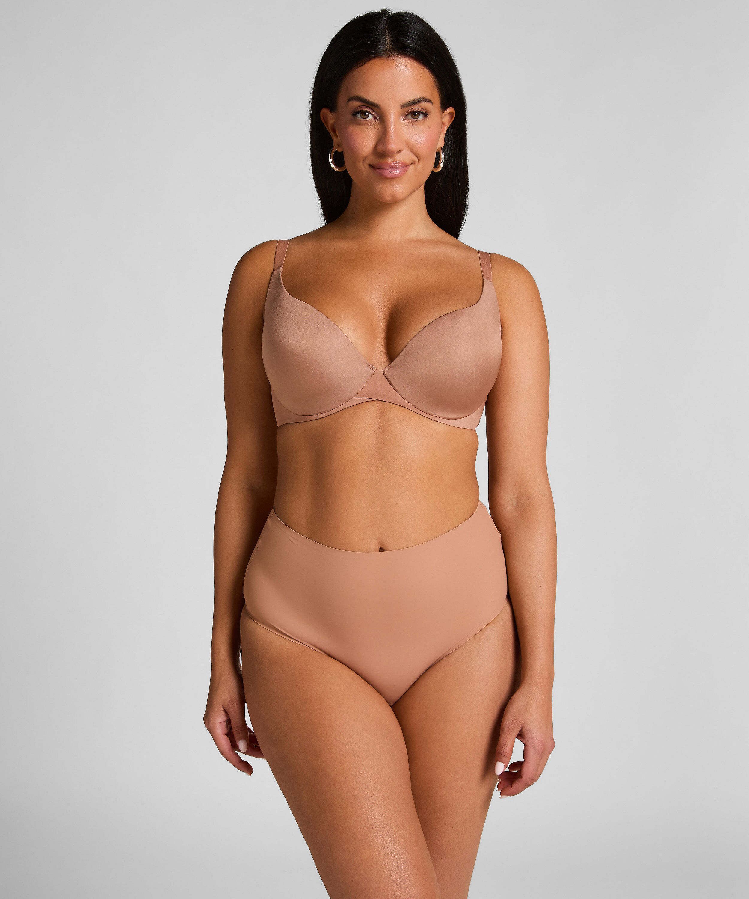 Smooth Padded Underwired Bra, Brown