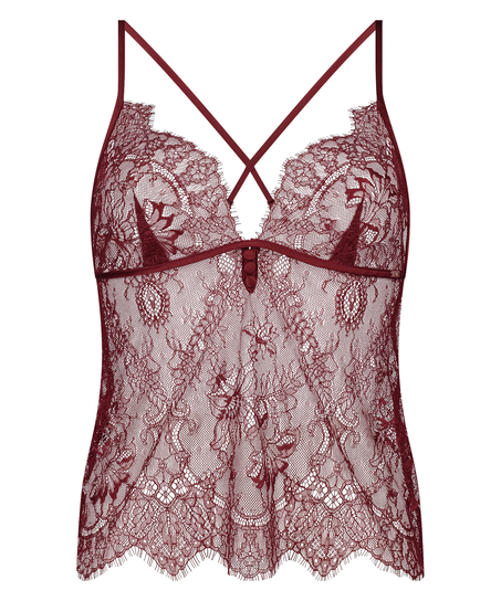 Delphine Lace Cami, Red