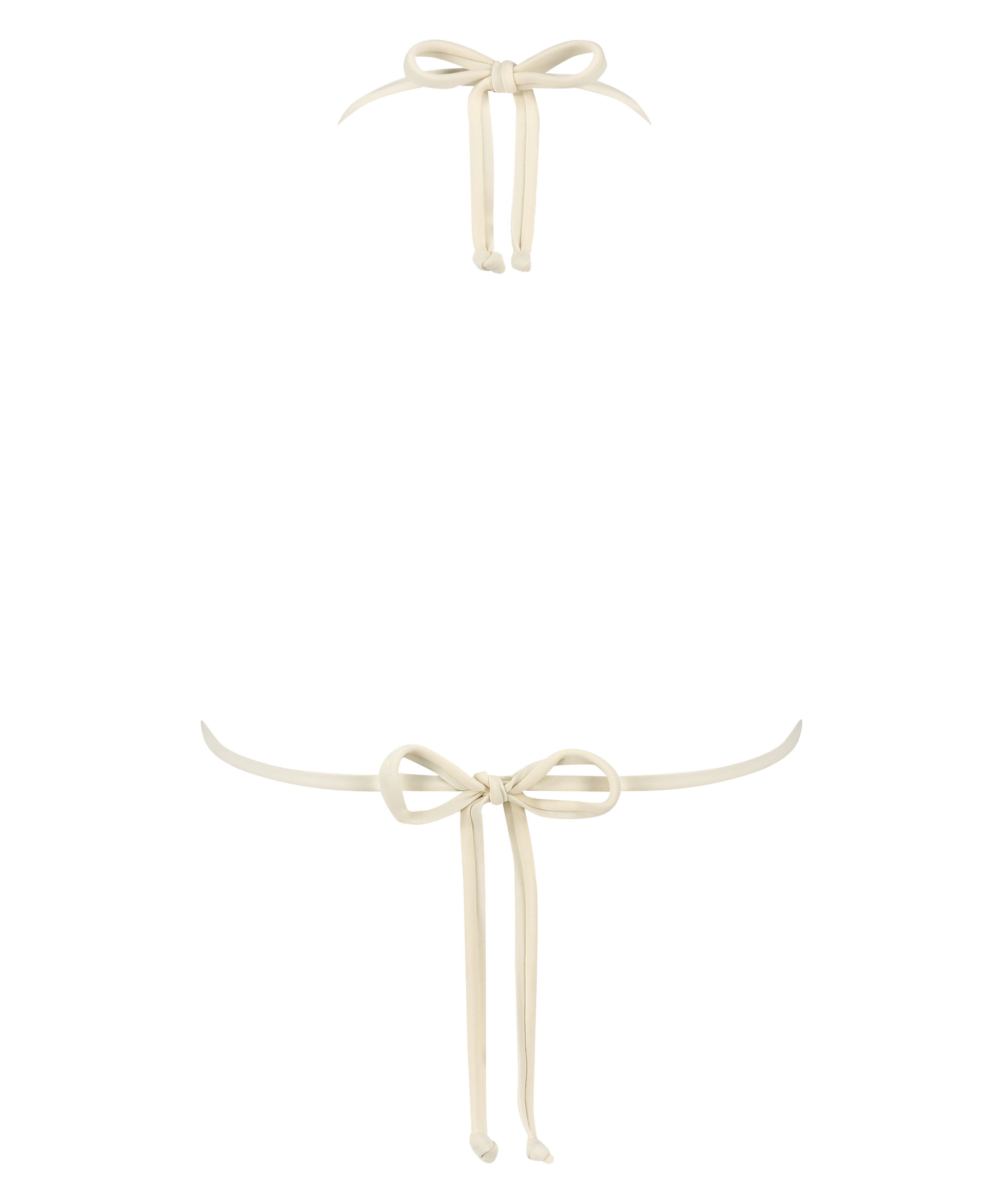 Triangle Crochet Bikini Top, White, main