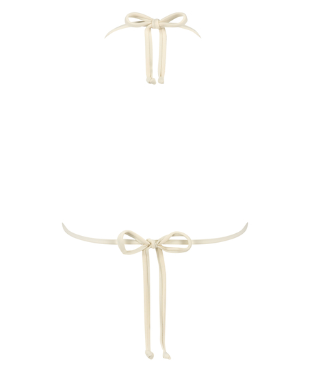 Triangle Crochet Bikini Top, White