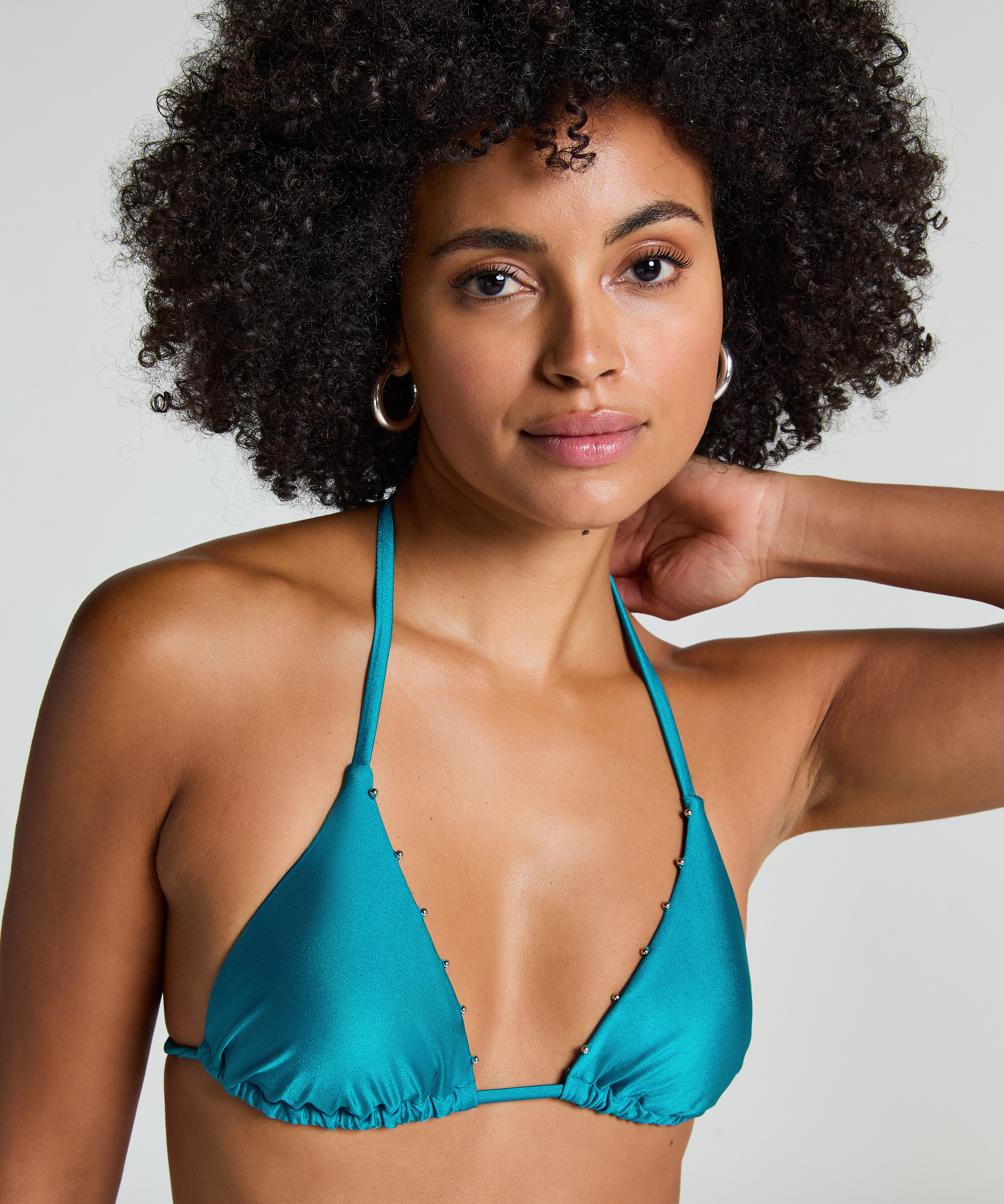 Aqua Triangle Bikini Top, Green, main