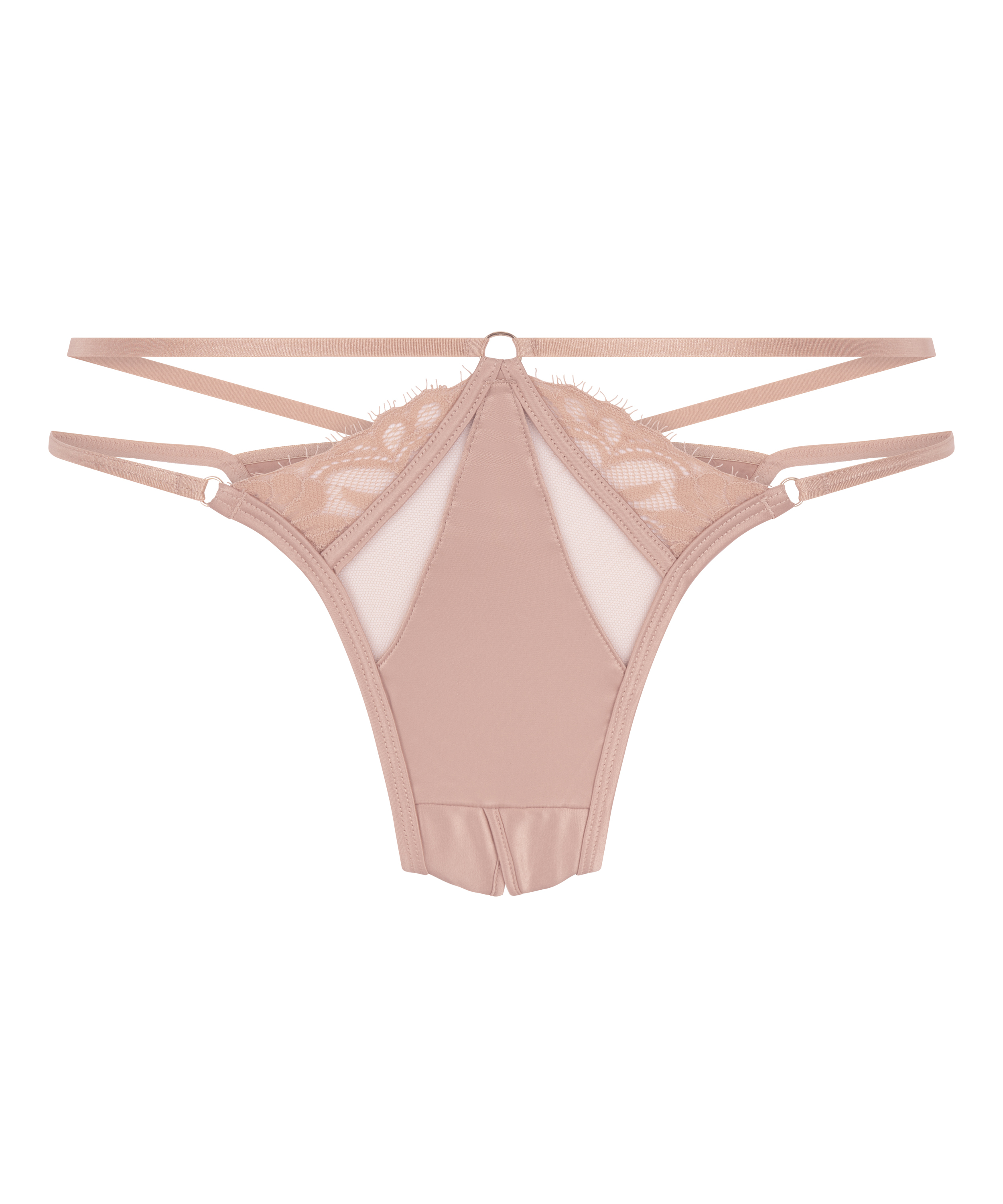 Nisha Open Crotch Brazilian, Beige, main