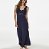Long slip dress Modal lace, Blue