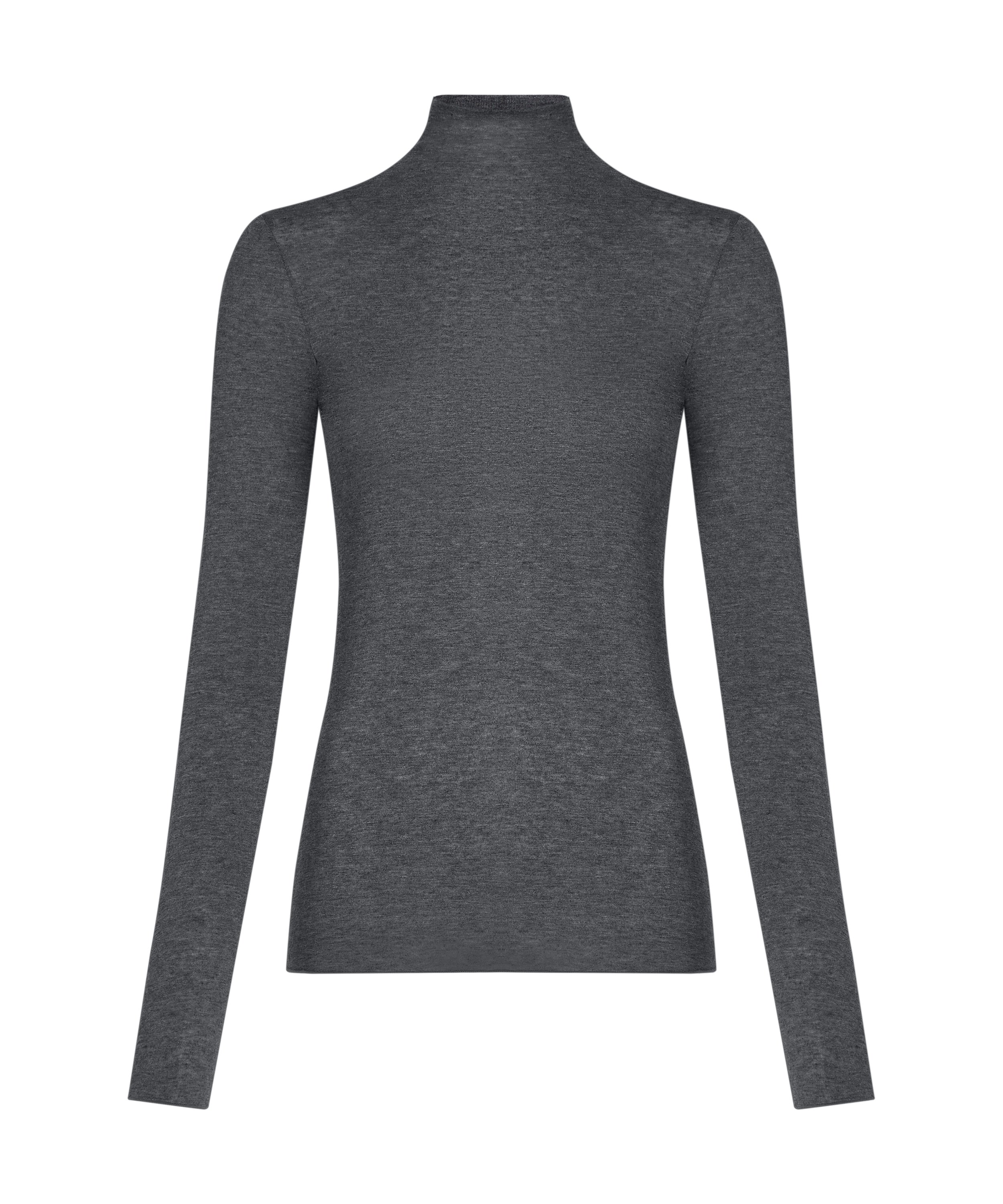 super soft Turtleneck shirt with Cashmere, Grey, main