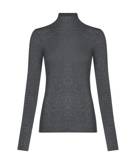 super soft Turtleneck shirt with Cashmere, Grey