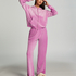 Tall Velours Pyjama Bottoms, Pink